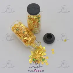 خرید پولک تخت هولوگرامی 4 میل زرد - خرازی یاس