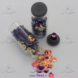 خرید پولک کاسه ای هولوگرامی 7 میل بنفش - خرازی یاس