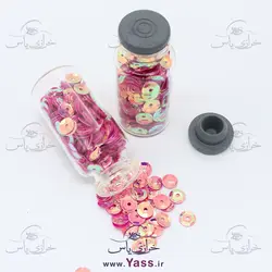 خرید پولک کاسه ای هولوگرامی 7 میل سرخابی - خرازی یاس