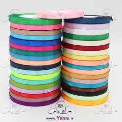خرید روبان ساتن نیم سانت طوسی نقره ای (توپ 33 یاردی) - خرازی یاس