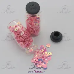 خرید پولک کاسه ای هولوگرامی 7 میل صورتی - خرازی یاس