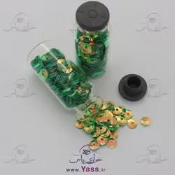 خرید پولک کاسه ای هولوگرامی 7 میل سبز - خرازی یاس