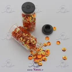 خرید پولک کاسه ای هولوگرامی 7 میل پرتقالی - خرازی یاس