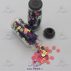 خرید پولک تخت هولوگرامی 5 میل بنفش - خرازی یاس