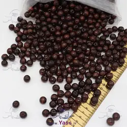 خرید مهره چوبی قهوه ای پلی استر سایز 12 میلیمتر ( کیلویی ) - خرازی یاس