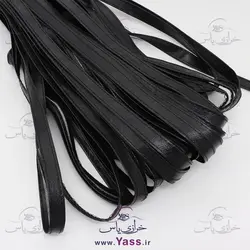 خرید نوار اریب چرم ایرانی لب دوخت مشکی 1.5 سانت - خرازی یاس