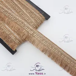 خرید اینترنتی نوار لمه اکلیلی طلایی زرگلد ریشه دار هندی 4 سانت - خرازی یاس