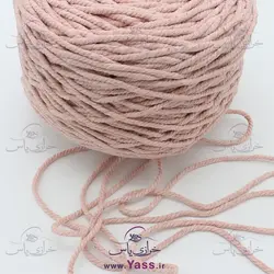 نخ مکرومه کتان تابیده 4 میل صورتی ملیح رگه دار (کیلویی)