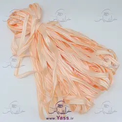 نوار مغزی ساتن کرم گلبهی ( توپی )