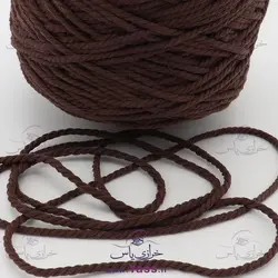 نخ مکرومه کتان تابیده 4 میل قهوه ای (کیلویی)