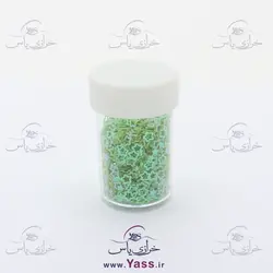 پولک هولوگرامی هفت رنگ طرح ستاره سبز