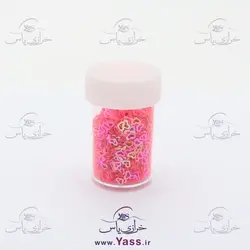 پولک هولوگرامی هفت رنگ طرح قلب فلورسنت