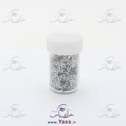 پولک هولوگرامی هفت رنگ طرح قلب نقره ای