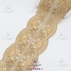 نوار ملیله دوزی دو طرفه طلایی