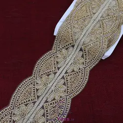 نوار ملیله دوزی دو طرفه طلایی