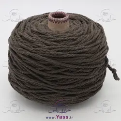 نخ مکرومه کتان تابیده 4 میل طوسی سبز (توپ 1400 گرمی)