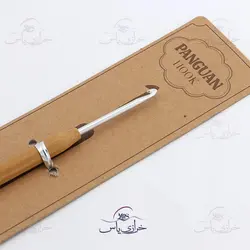 میل قلاب بافتنی دسته چوبی TNI سایز 4.5 دسته گرد
