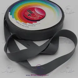 نوار اریب پارچه ای (کتان) 2 سانت خاکستری (توپ 23 متری)