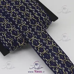 نوار قلاب بافی کار شده سرمه ای