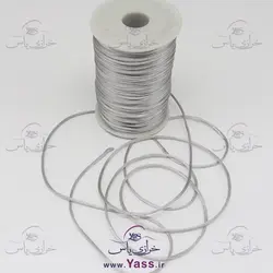 نخ قیطان ماکارونی نقره ای ( توپ 90 متری )