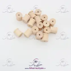 قرقره چوبی بوبین کرم سایز 3