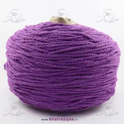 نخ مکرومه کتان تابیده 4 میل بنفش (کیلویی)