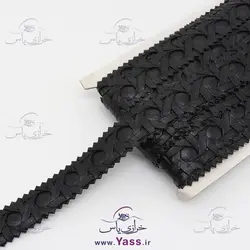 نوار چرمی مشکی مات طرحدار
