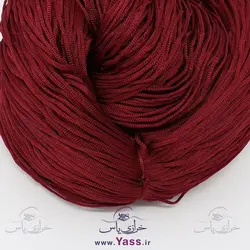 نخ مکرومه براق سه سوزن زرشکی اعلا (مکرومه 3 سوزن - کیلویی)