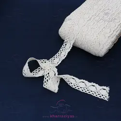 نوار قلاب بافی 40 میلیمتر کرم ( نوار کتان )