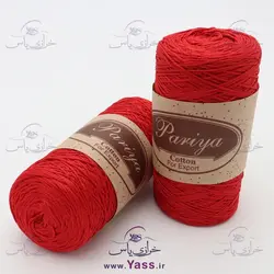 نخ مکرومه کتان تک سوزن قرمز