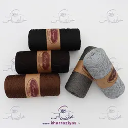 نخ مکرومه کتان تک سوزن نارنجی دارک