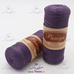 نخ مکرومه کتان تک سوزن بنفش