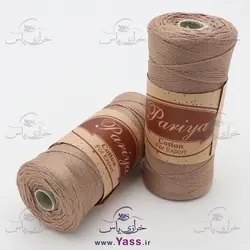 نخ مکرومه کتان تک سوزن کرم نسکافه ای