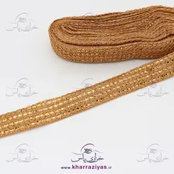 نوار تزئینی 3 سانت هندی لمه طلایی