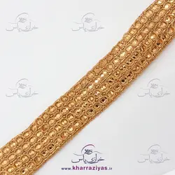 نوار تزئینی 3 سانت هندی لمه طلایی