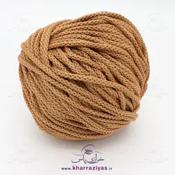 نخ مکرومه پفکی 10 سوزن خردلی (کیلویی)