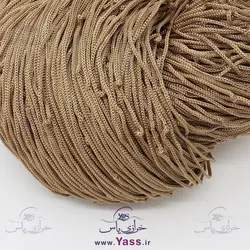نخ مکرومه براق سه سوزن طلایی بژ اعلا (مکرومه 3 سوزن - کیلویی)