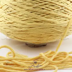 نخ مکرومه کتان نرم تاب 4 میل لیمویی (350 گرمی)