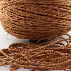 نخ مکرومه کتان تابیده 4 میل قهوه ای روشن (کیلویی)