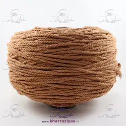 نخ مکرومه کتان تابیده 4 میل قهوه ای روشن (کیلویی)