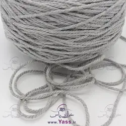 نخ مکرومه کتان تابیده 4 میل نقره ای (کیلویی)