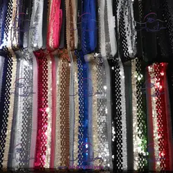 نوار پولکی قرمز طلایی (متری)