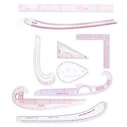 پک 19 عددی خط کش خیاطی ژله ای