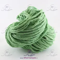 نخ مکرومه کتان نرم تاب سبز (کلاف حدود 300 گرمی)