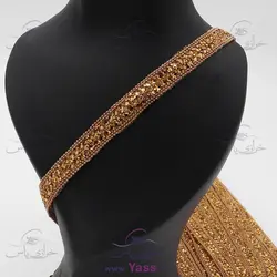 نوار حرارتی لواشکی نگین دون پاش طلایی 1.5 سانت