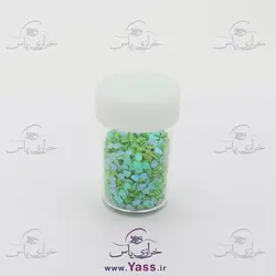 پولک هولوگرامی هفت رنگ طرح قلب سبز روشن