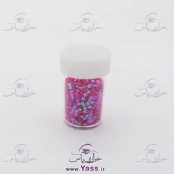 پولک هولوگرامی هفت رنگ ستاره ارغوانی