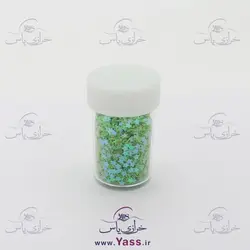 پولک هولوگرامی هفت رنگ ستاره سبز روشن