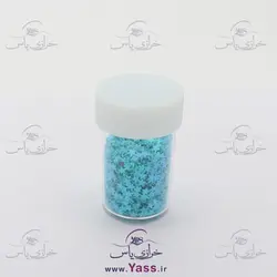 پولک هولوگرامی هفت رنگ ستاره آبی زنگالی