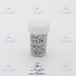 پولک هولوگرامی هفت رنگ ستاره نقره ای